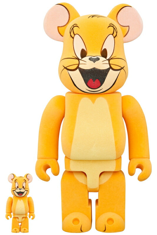 BE@RBRICK JERRY (Classic Color) FLOCKY Ver. 100% & 400% (TOM AND JERRY)