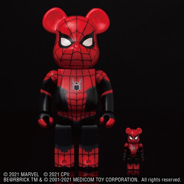 Bearbrick SPIDER-MAN UPGRADED SUIT 100 & 400% 蜘蛛俠:無家日 (Spider-Man: No Way Home)