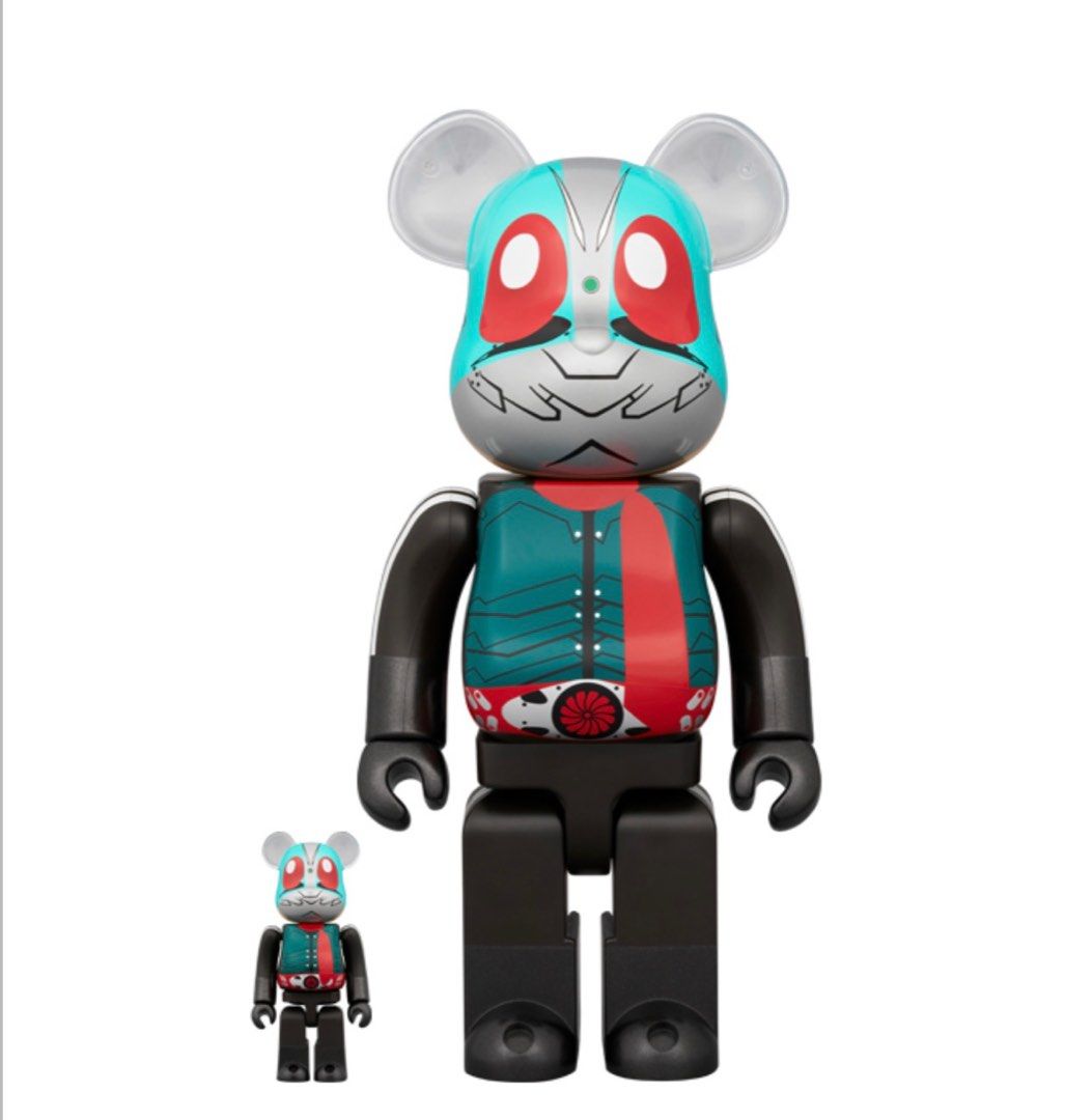 BEARBRICK 仮面ライダー 100% & 400% be@rbrick 幪面超人 新幪面超人 2+1號 假面超人 假面騎士 kamen rider シン仮面ライダー 400% + 100%