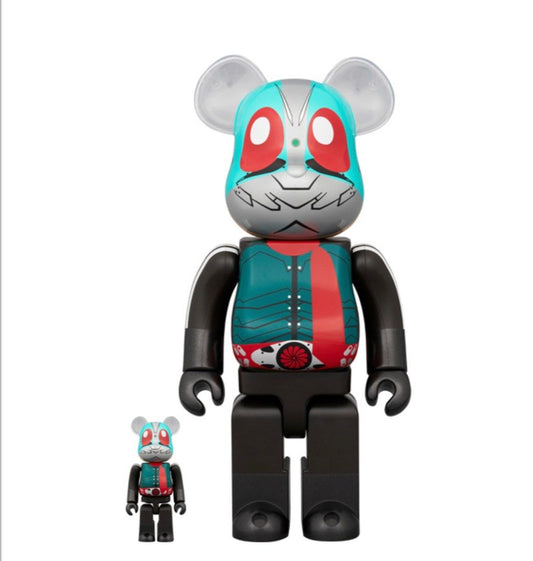 BEARBRICK 仮面ライダー100% & 400% be@rbrick 媪面 Rider New Masked Superman 2+1 Kamen Rider Kamen Rider シン仮面ライダー400% + 100%