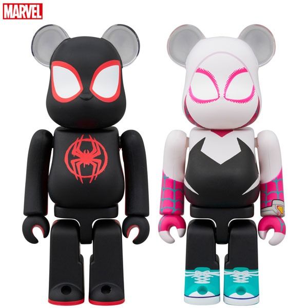 Pre-order Bearbrick BE@RBRICK SPIDER-MAN(Miles Morales) & SPIDER-GWEN 100% 2PCS SET