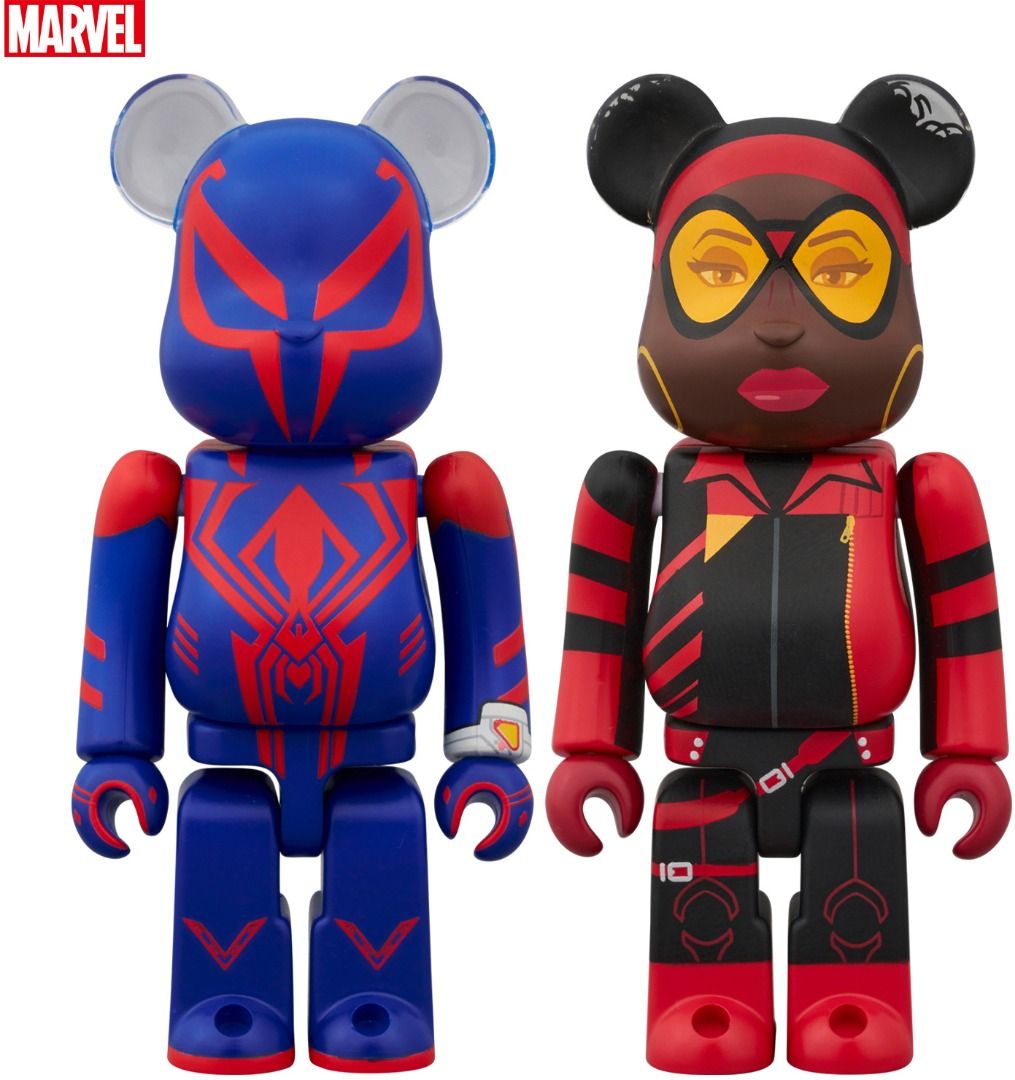 Pre-order Bearbrick 100% SPIDER-MAN 2099 & SPIDER-WOMAN 2PCS SET