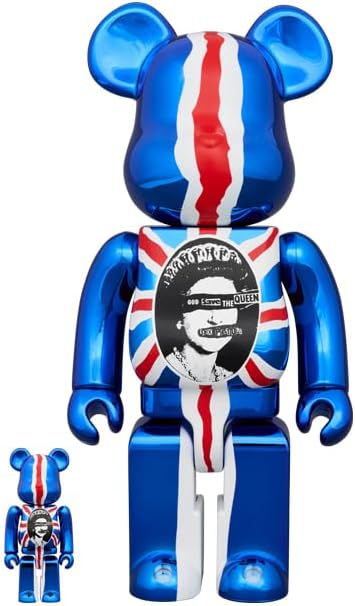 BE@RBRICK Sex Pistols "God Save The Queen" Chrome Ver. 100％ & 400％