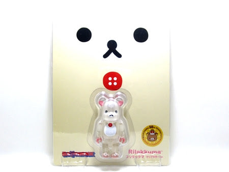 BE@RBRICK 鬆弛熊 100% 透明版 Rilakkuma 白熊