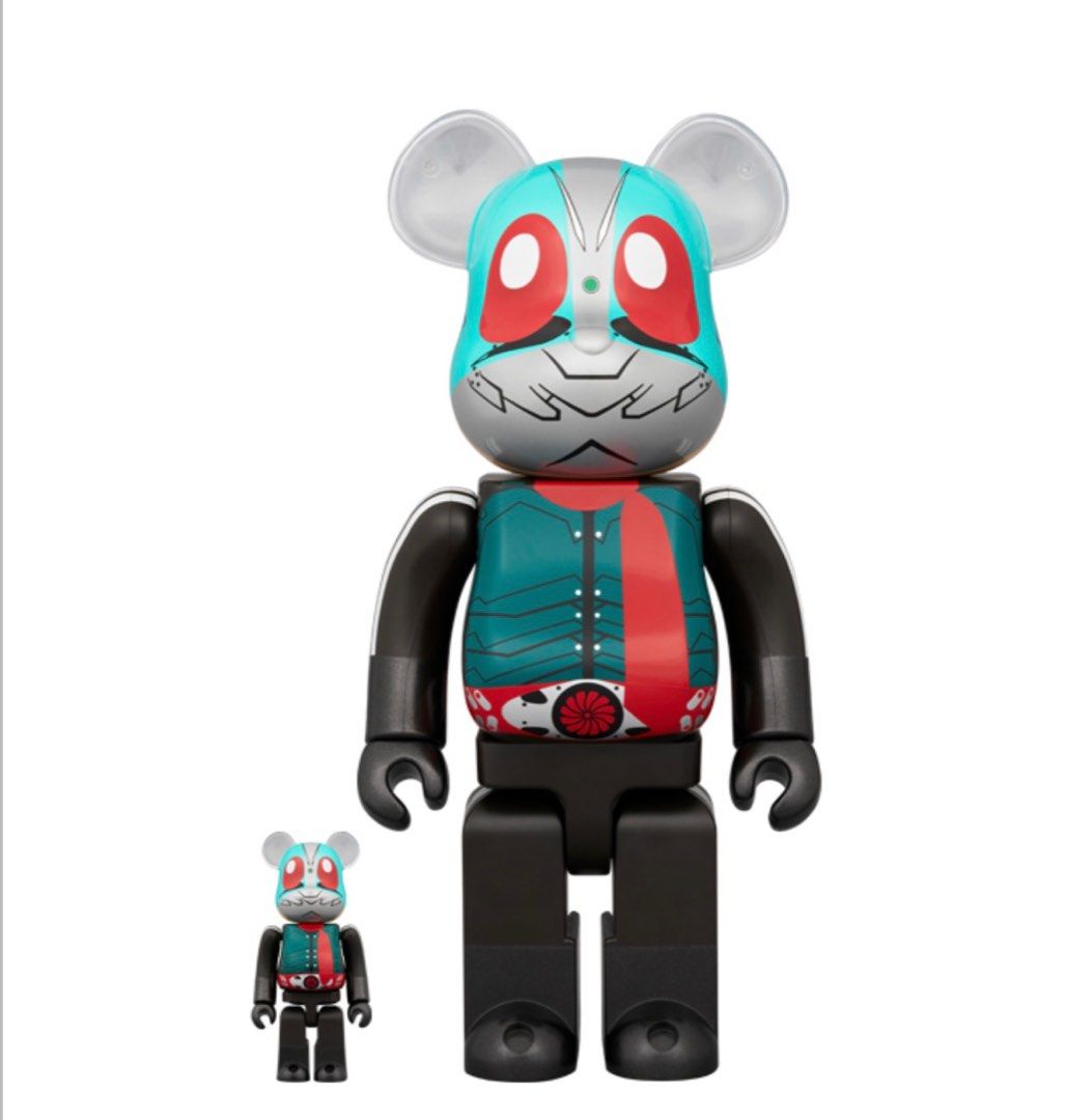 BEARBRICK 仮面ライダー 100％ & 400％ be@rbrick 幪面超人 新幪面超人 2+1號 假面超人 假面騎士 kamen rider シン仮面ライダー 400% + 100%