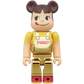 BE@RBRICK 不二家 peco chan 牛奶妹 金 100％ 400%